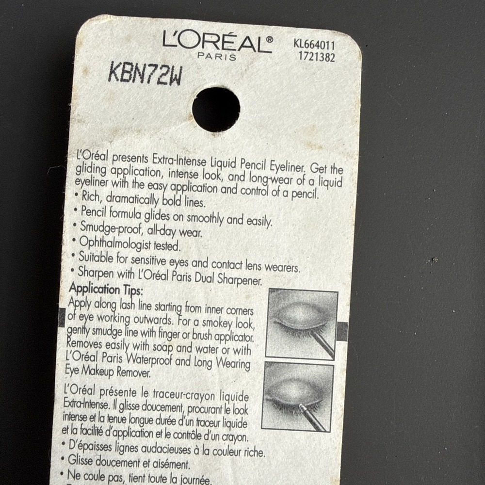 Lot x 2 L'Oreal Paris Extra Intense Liquid Eyeliner Pencil, # 798 Black - Picture 4 of 5